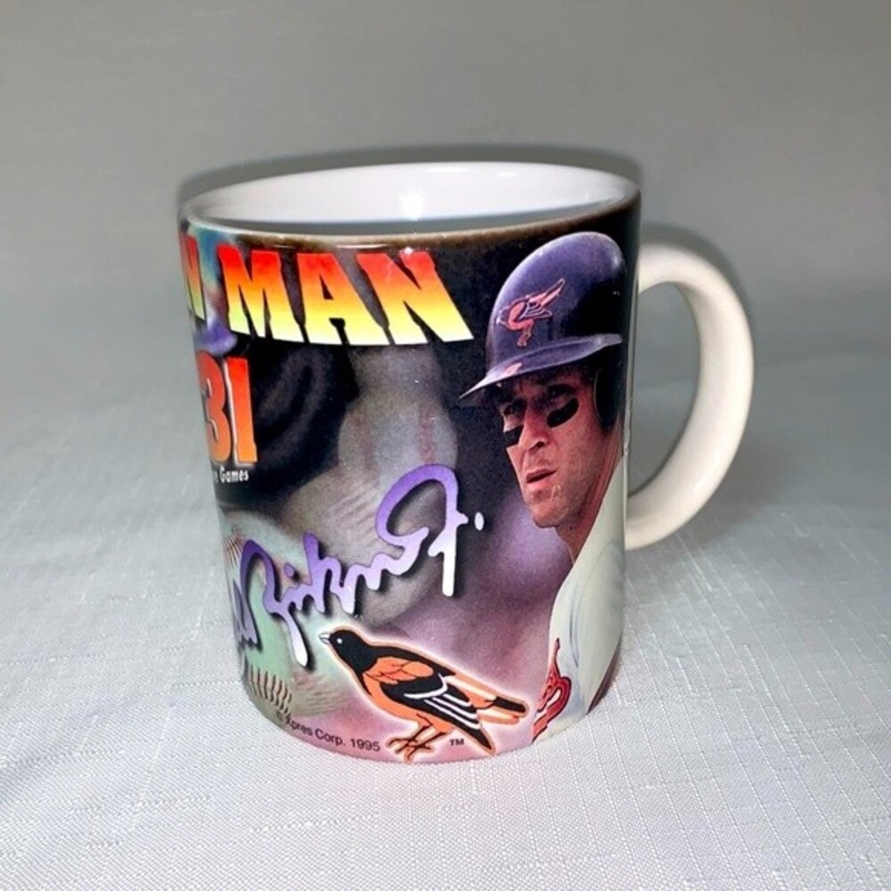 Graphic Coffee Mug Tea MLB 1995 Iron Man Cal Rankin #8 Game Collectible Orioles